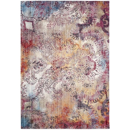 Safavieh 9 x 12 ft. Large Rectangle Monray 600 Power Loomed Rug, Red and Multi Color MNY646D-9